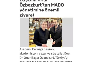 Akademi Derneği Başkanı Onur Özbozkurt’tan MADO Yönetimine Önemli Ziyaret