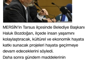 Başkan Bozdoğan: Tarsus\\\\\\\'a Yakışır Projeleri Hayata Geçiriyoruz