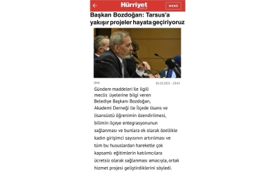 Başkan Bozdoğan: Tarsus\\\'a Yakışır Projeleri Hayata Geçiriyoruz