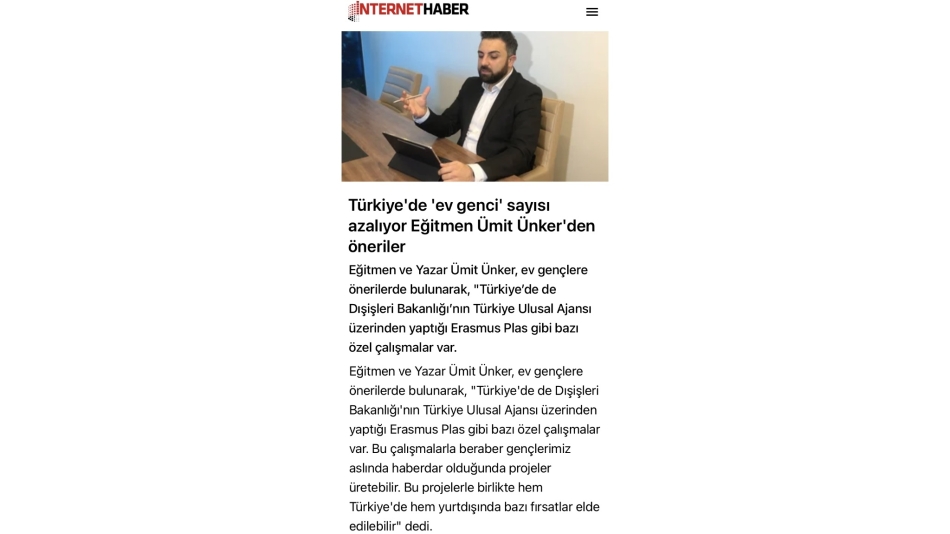 Akademi Derneği Onursal Üyesi Ümit Ünker\\\\\\\'den Ev Gençlerine Yönelik Açıklamalar