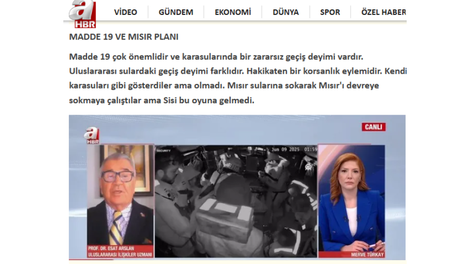 İnsani girişime İsrail korsanlığı! Aktivistler sınır dışı edilecek. Detayları Yönetim Kurulu Üyemiz Prof. Dr. Esat Arslan Anlattı