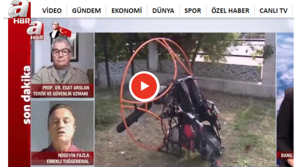 TUSAŞ saldırısında paramotor detayı! Yönetim Kurulu Üyemiz Prof. Dr. Esat Arslan A Haber'de değerlendirdi.