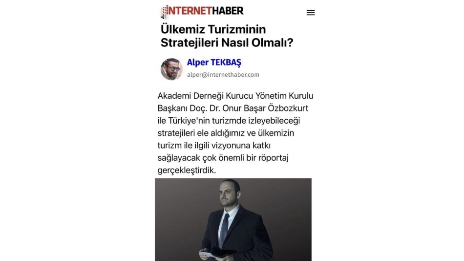 Ülkemiz Turizminin Stratejileri Nasıl Olmalı?