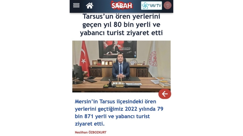 Tarsus’un Ören Yerlerini Geçen Yıl 80 Bin Yerli ve Yabancı Turist Ziyaret Etti