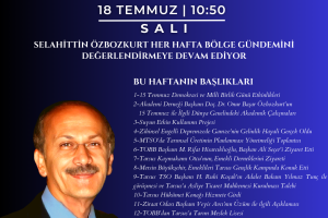 Değerli Üyemiz Selahittin Özbozkurt, TRT'de Gündemi Değerlendirdi