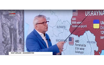 Yönetim Kurulu Üyemiz Sn. Prof. Dr. Esat ARSLAN, Ukrayna'da Afganistan Oyununu TGRT Haber'de Harita Üzerinden Anlattı