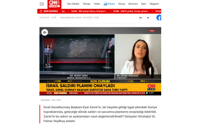 İsrail Saldırı Planını Onayladı. Detayları Stratejist Dr. Fatma Yeşilkuş CNN Türk'e Anlattı