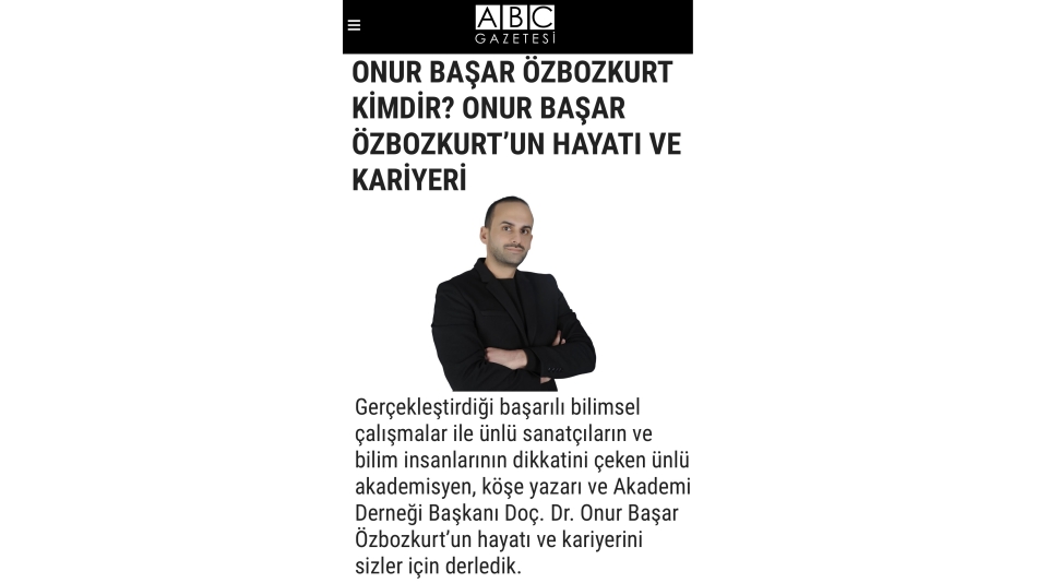 Doç. Dr. Onur Başar Özbozkurt Kimdir? Onur Başar Özbozkurt'un Hayatı ve Kariyeri