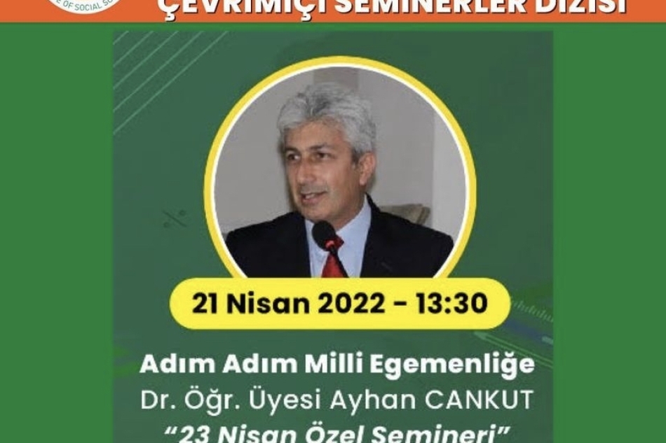 Akademi Derneği Yönetim Kurulu Üyesi Dr. Öğr. Üyesi Ayhan Cankut, "Adım Adım Milli Egemenliğe" Temalı Seminer Verecek